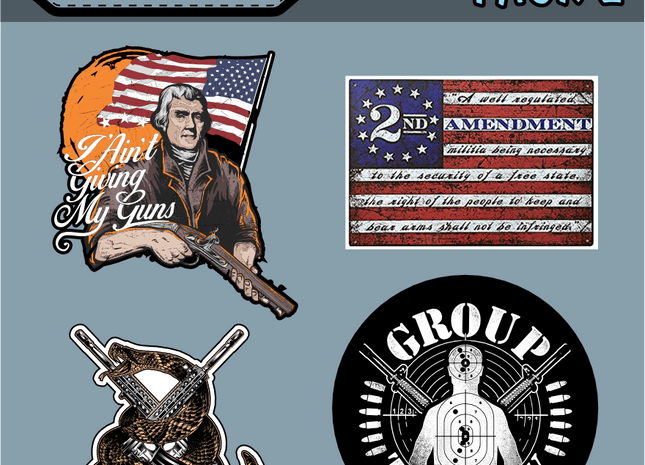 Stickers - Mini Morale - Second Amendment Pack 2