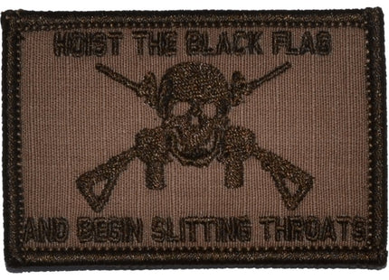 Hoist The Black Flag and Begin Slitting Throats Jolly Roger - 2x3 Patch