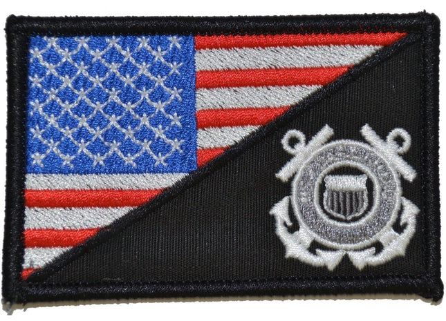 Coast Guard USA Flag - 2.25x3.5 Patch