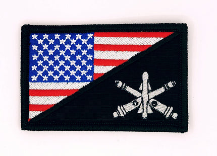 Army Air Defense Artillery Branch - USA Flag - 2.25x3.5 Patch