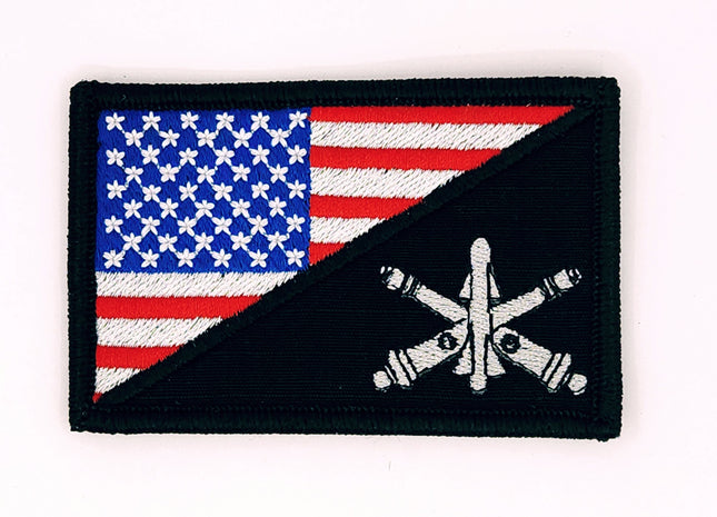 Army Air Defense Artillery Branch - USA Flag - 2.25x3.5 Patch