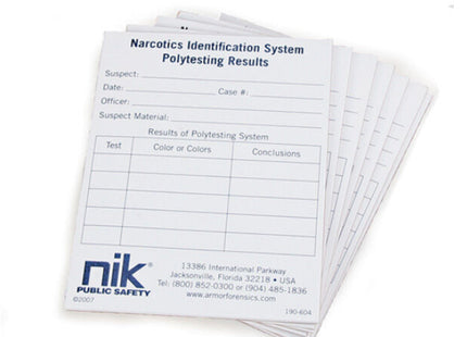 NIK P-10 Polytesting Report Pads