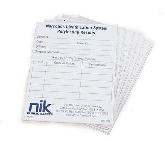 NIK P-10 Polytesting Report Pads