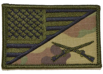 Rifle Cross Infantry USA Flag - 2.25x3.5 Patch