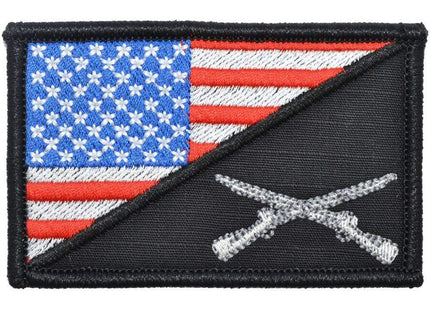 Rifle Cross Infantry USA Flag - 2.25x3.5 Patch