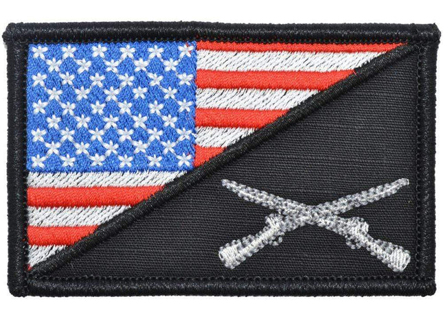 Rifle Cross Infantry USA Flag - 2.25x3.5 Patch