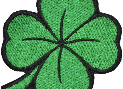 Shamrock Four Leaf Clover Embroidered Cut to Shape - 2.5x2.5 Patch - Luck of the Irish