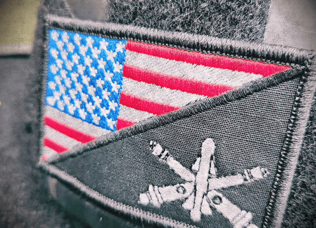 Army Air Defense Artillery Branch - USA Flag - 2.25x3.5 Patch