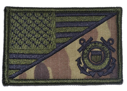 Coast Guard USA Flag - 2.25x3.5 Patch