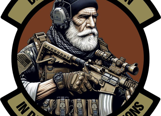 STICKER - Beware of Old Men - In Dangerous Profession - 4" Sticker