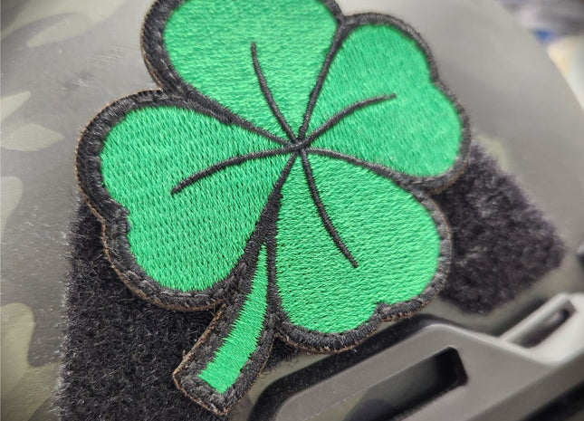 Shamrock Four Leaf Clover Embroidered Cut to Shape - 2.5x2.5 Patch - Luck of the Irish