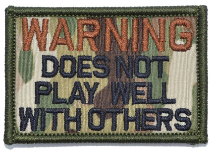 WARNING: Does Not Play Well With Others - 2x3 Patch