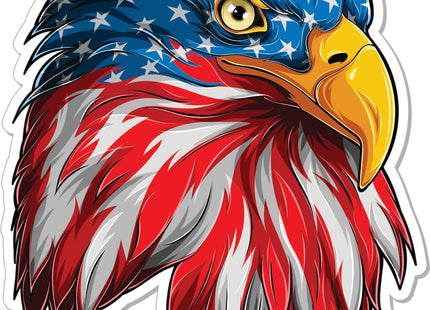 American Flag Eagle - 4" Sticker