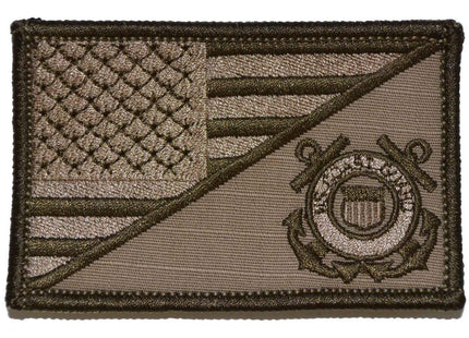 Coast Guard USA Flag - 2.25x3.5 Patch