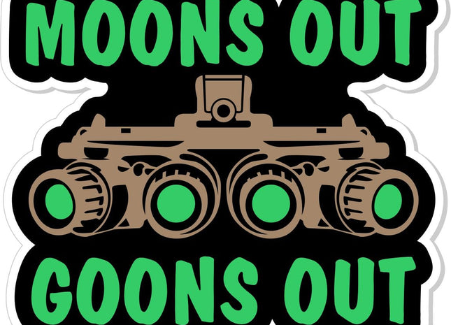 Moons Out Goons Out - 3.5" Sticker
