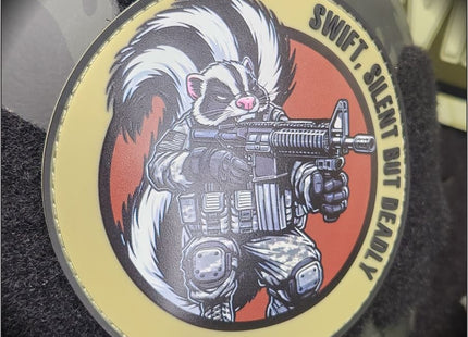 "Street Cat Collection" Patch 4 - "Swift, Silent But Deadly" - Tactical Skunk - 4" PVC/Sublimated Patch