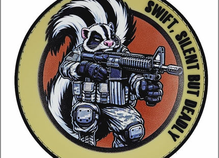 "Street Cat Collection" Patch 4 - "Swift, Silent But Deadly" - Tactical Skunk - 4" PVC/Sublimated Patch