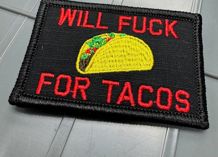 As Seen on Socials - Will Fuck For Tacos - Black w/Red